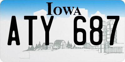 IA license plate ATY687