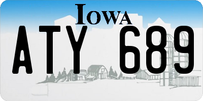 IA license plate ATY689