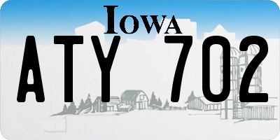 IA license plate ATY702