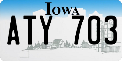 IA license plate ATY703