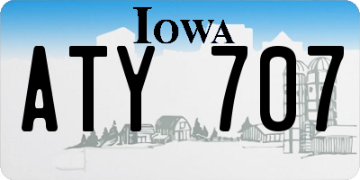 IA license plate ATY707