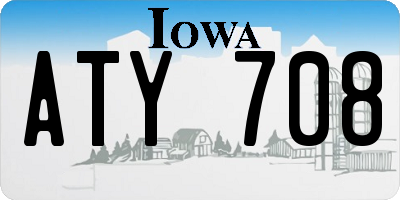 IA license plate ATY708