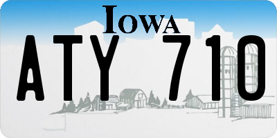 IA license plate ATY710