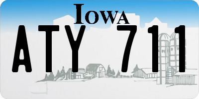 IA license plate ATY711