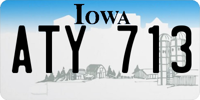 IA license plate ATY713