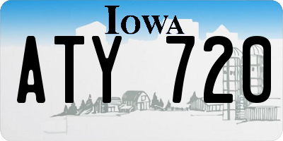 IA license plate ATY720