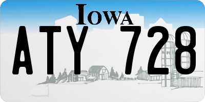IA license plate ATY728