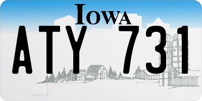 IA license plate ATY731
