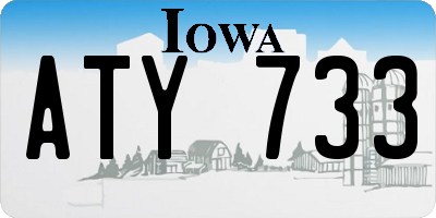 IA license plate ATY733