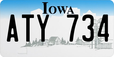 IA license plate ATY734