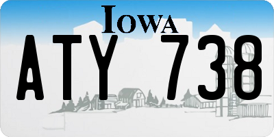 IA license plate ATY738