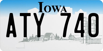 IA license plate ATY740
