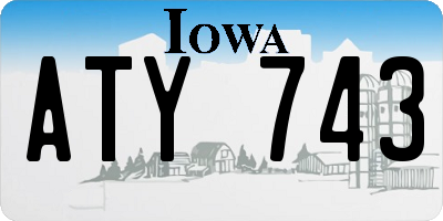 IA license plate ATY743