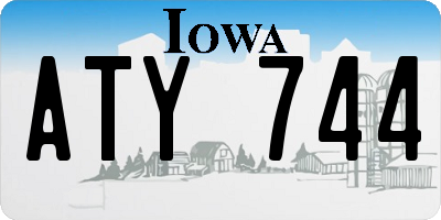 IA license plate ATY744