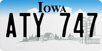 IA license plate ATY747