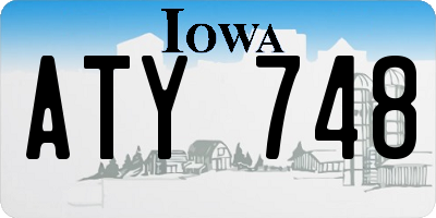 IA license plate ATY748