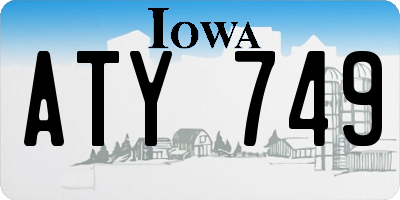 IA license plate ATY749