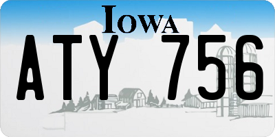 IA license plate ATY756