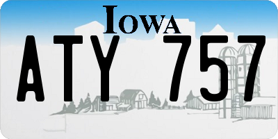 IA license plate ATY757