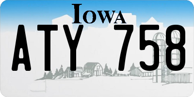 IA license plate ATY758