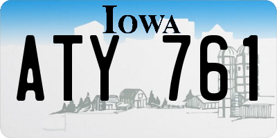 IA license plate ATY761