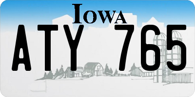 IA license plate ATY765