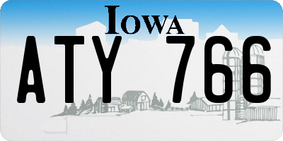 IA license plate ATY766