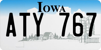 IA license plate ATY767