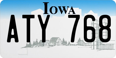 IA license plate ATY768