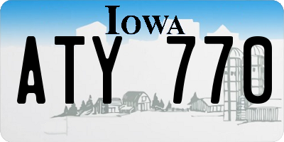 IA license plate ATY770