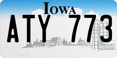 IA license plate ATY773
