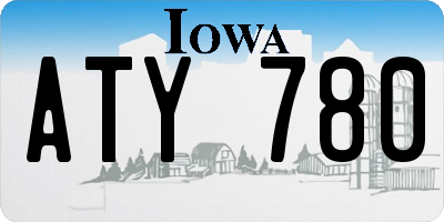 IA license plate ATY780