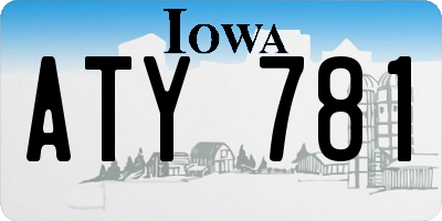 IA license plate ATY781