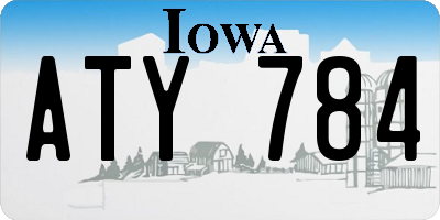 IA license plate ATY784