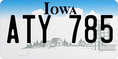 IA license plate ATY785