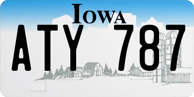 IA license plate ATY787