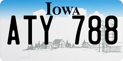 IA license plate ATY788