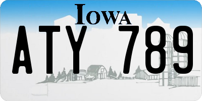 IA license plate ATY789