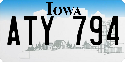 IA license plate ATY794