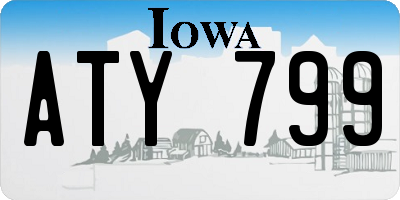 IA license plate ATY799