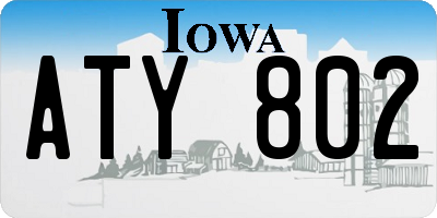 IA license plate ATY802