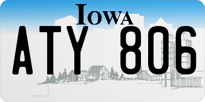 IA license plate ATY806