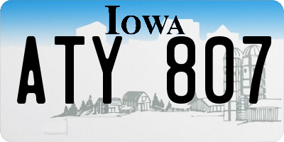IA license plate ATY807
