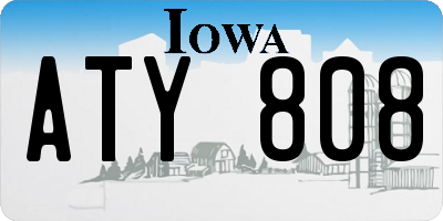 IA license plate ATY808