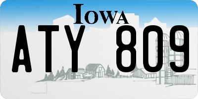 IA license plate ATY809