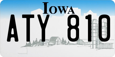 IA license plate ATY810