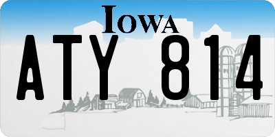 IA license plate ATY814