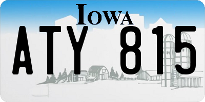 IA license plate ATY815