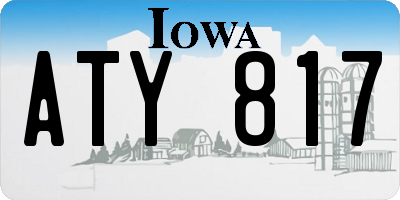 IA license plate ATY817