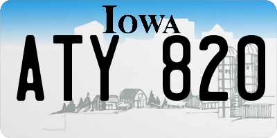 IA license plate ATY820